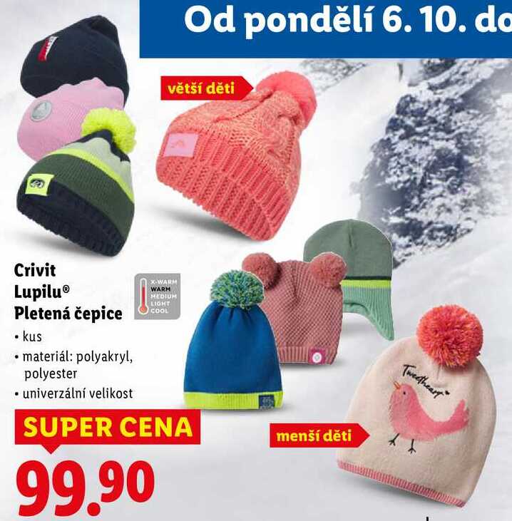 Crivit Lupilu Pletená čepice 