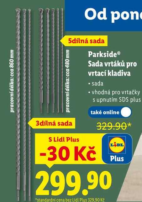 Parkside Sada vrtáků pro vrtací kladiva 