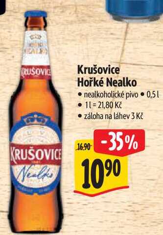Krušovice Hořké Nealko, 0,5 l