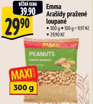 Emma Arašídy pražené loupané, 300 g