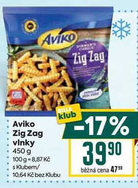 Aviko Zig Zag vlnky 450 g