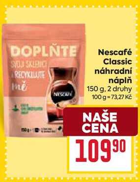 Nescafé Classic náhradní náplň 150 g