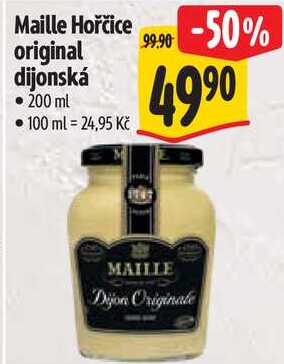 Maille Hořčice original dijonská, 200 ml