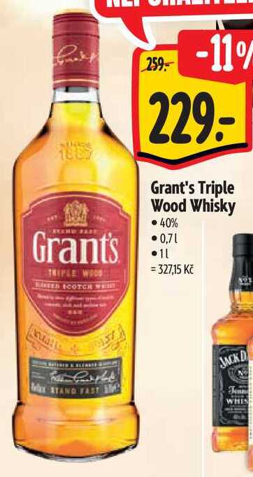 Grant's Triple Wood Whisky, 0,7 l