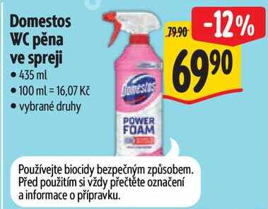 Domestos WC pěna ve spreji, 435 ml 
