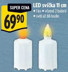 LED svíčka 11 cm