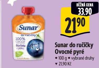 Sunar do ručičky Ovocné pyré, 100 g