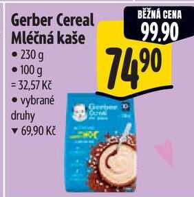 Gerber Cereal Mléčná kaše, 230 g 