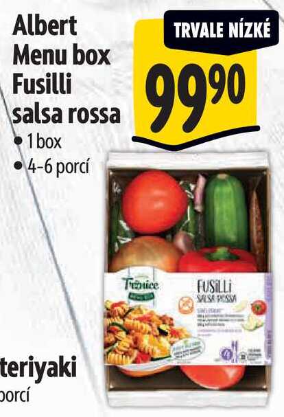 Albert Menu box Fusilli salsa rossa 
