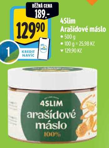 4Slim Arašídové máslo, 500 g 