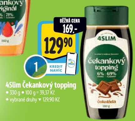 4Slim Čekankový topping, 330 g