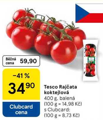 Tesco Rajčata koktejlová, 400 g, balená 