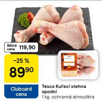 Tesco Kuřecí stehna spodní, 1 kg 
