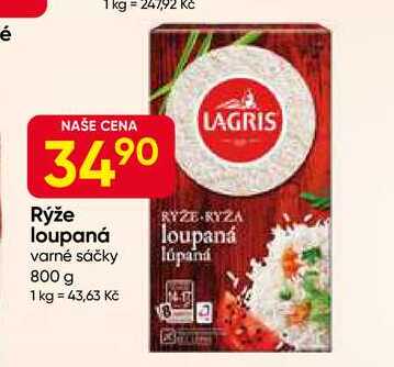 LAGRIS Rýže loupaná varné sáčky 800 g 