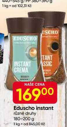 Eduscho instant různé druhy 180-200 g 