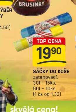 SÁČKY DO KOŠE zatahovací, 301 - 15ks, 601-10ks 