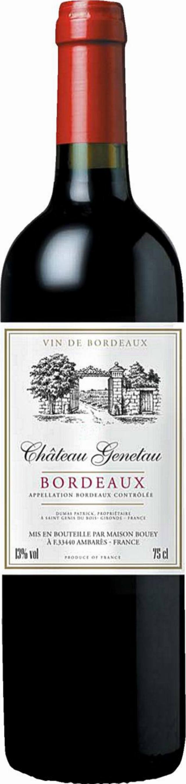 Château Genetau Bordeaux červené víno Francie