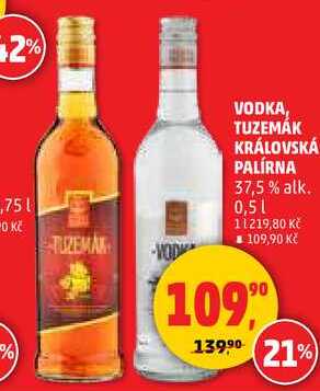 VODKA KRÁLOVSKÁ PALÍRNA, 0,5 l