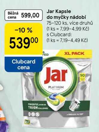 Jar Kapsle do myčky nádobí, 75-120 ks, více druhů  