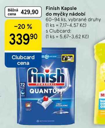 Finish Kapsle do myčky nádobí, 60-94 ks, vybrané druhy  