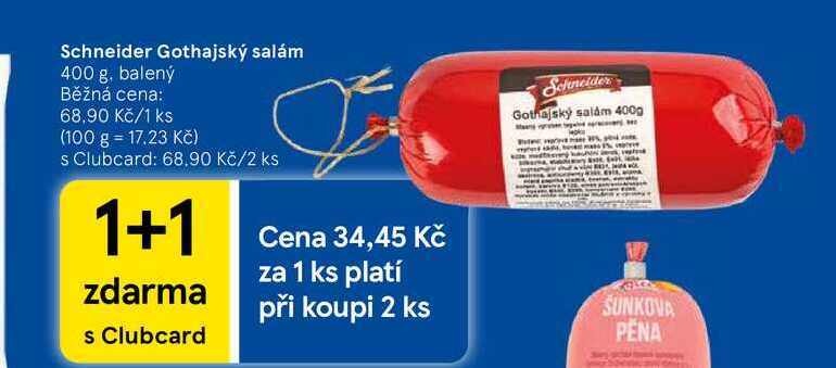 Schneider Gothajský salám, 400 g, balený 