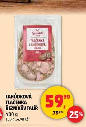 LAHŮDKOVÁ TLAČENKA ŘEZNÍKŮV TALÍŘ, 400 g 