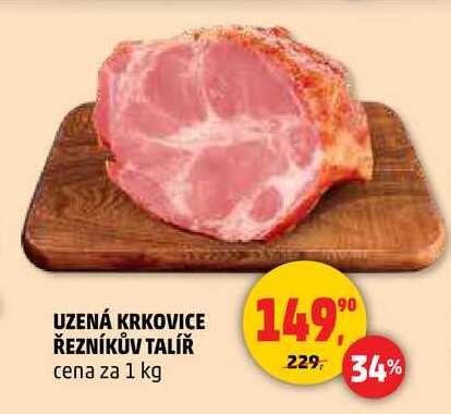 UZENÁ KRKOVICE ŘEZNÍKŮV TALÍŘ, 1 kg 