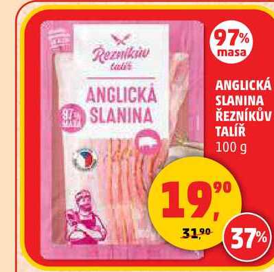 ANGLICKÁ SLANINA ŘEZNÍKŮV TALÍŘ, 100 g 
