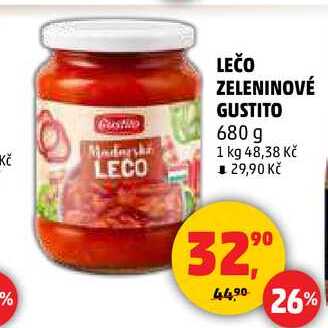LEČO ZELENINOVÉ GUSTITO, 680 g 