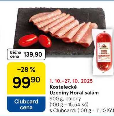 Kostelecké Uzeniny Horal salám, 900 g 