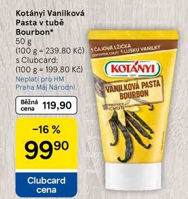 Kotányi Vanilková Pasta v tubě Bourbon, 50 g  