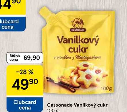 Cassonade Vanilkový cukr cena, 100 g 