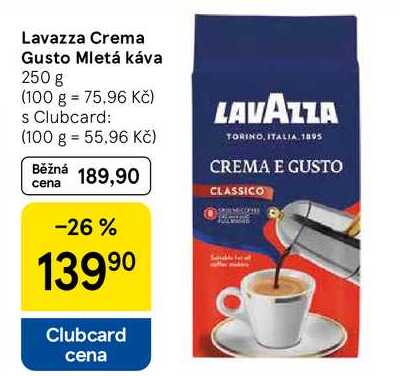 Lavazza Crema Gusto Mletá káva, 250 g 