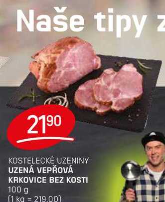 UZENÁ VEPŘOVÁ KRKOVICE BEZ KOSTI 100 g 