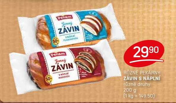 ZÁVIN S NÁPLNÍ různé druhy 200 g 
