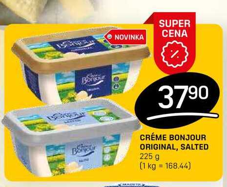 CRÉME BONJOUR ORIGINAL, SALTED 225 g 