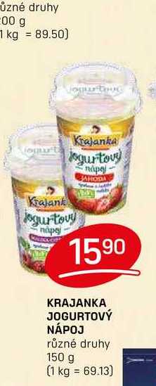 KRAJANKA JOGURTOVÝ NÁPOJ různé druhy 150 g