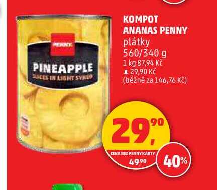 KOMPOT ANANAS PENNY, 560 g