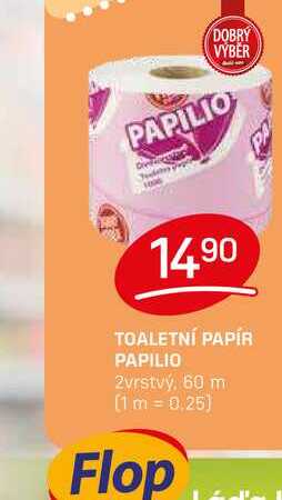 PAPILIO 14.90 TOALETNÍ PAPÍR PAPILIO 2vrstvý, 60 m 
