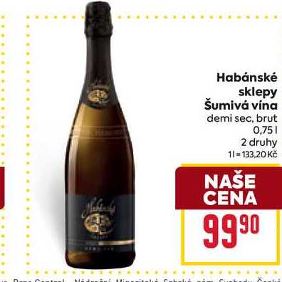 Habánské sklepy Šumivá vína demi sec, brut 0,75l