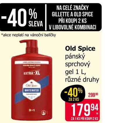Old Spice pánský sprchový gel 1 L, různé druhy 