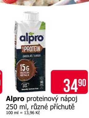 Alpro proteinový nápoj 250 ml, různé příchutě 