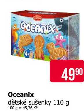 Oceanix dětské sušenky 110 g 