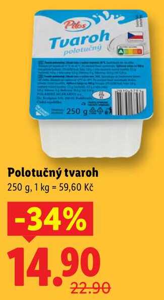 Polotučný tvaroh, 250 g