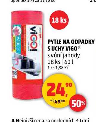 PYTLE NA ODPADKY SUCHY VIGO, 18 ks 