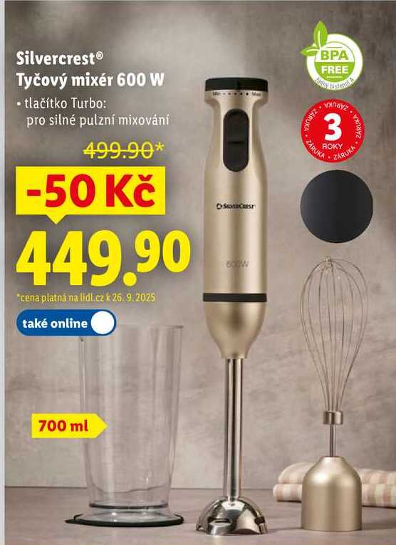 Silvercrest Tyčový mixér 600 W 