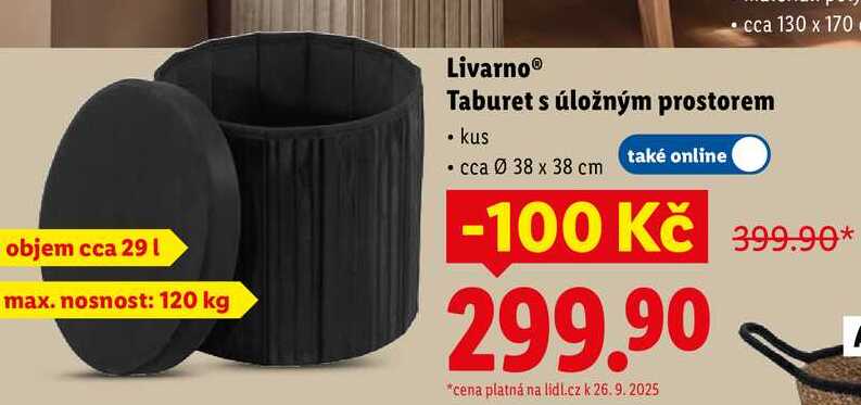 Livarno Taburet s úložným prostorem 