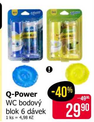 Q-Power WC bodový blok 6 dávek 