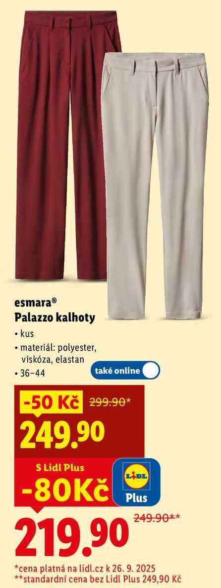 esmara Palazzo kalhoty 