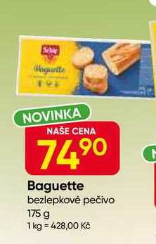 Baguette bezlepkové pečivo 175 g 